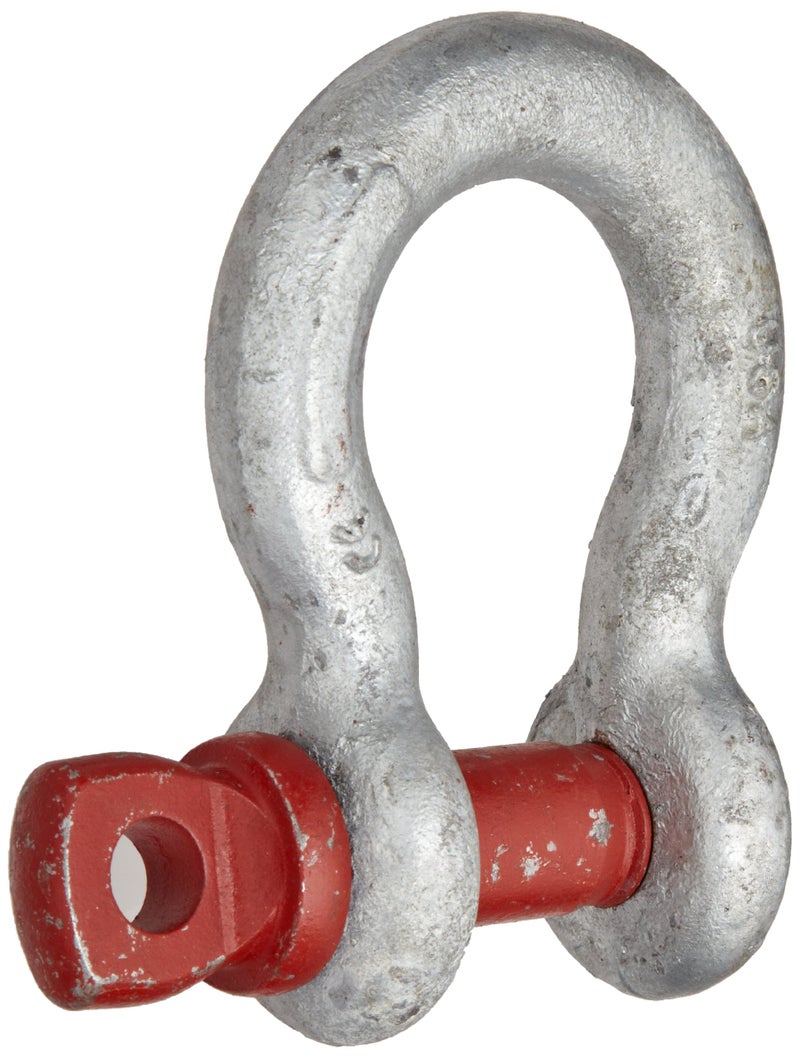 Crosby 1018491 Carbon Steel G-209 Screw Pin Anchor Shackle  Galvanized  4-3/4 Ton Working Load Limit  3/4"" Size